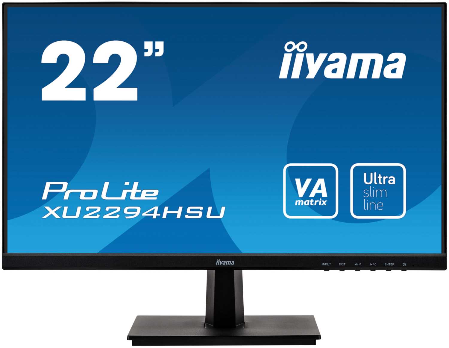 Монитор Iiyama XU2294HSU-B1 [21.5" VA, 1920x1080, 75 Гц, 4 мс, VGA (D-Sub), HDMI, DisplayPort]