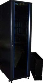 Шкаф 19" Business, 18U 600x800, черный, передняя дверь стекло, задняя дверь распашная металл (TWT-CBB-18U-6x8-P1)
