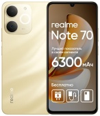 Смартфон Realme NOTE 70 RMX5313 [6.74", 128 ГБ, 6 ГБ, Золотистый]