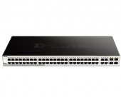 Коммутатор неуправляемый, D-Link, DGS-1210-52/F, 48-ports 10/100/ 1000 Mbit/s+4SFP