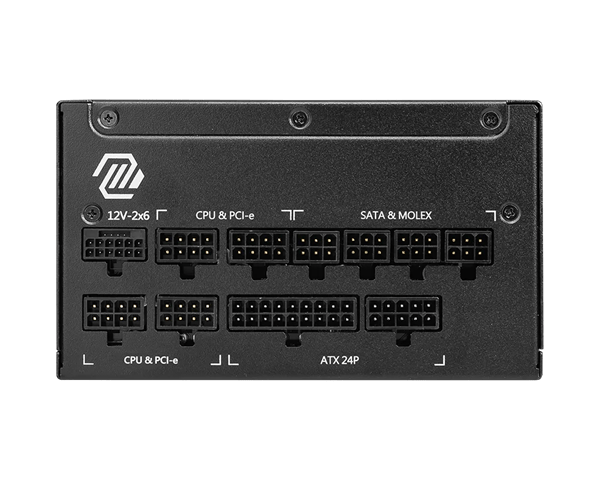 Блок питания MSI MAG A1250GL PCIE5 [1250 Вт, 80 PLUS Gold, 12x SATA, 1 x 16 pin (12VHPWR), 4 x 6+2 pin PCIe, 2x 4+4 pin CPU, ATX]