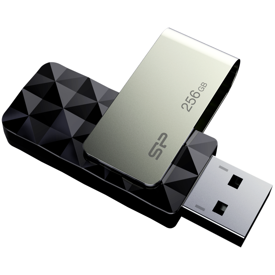 USB Флеш Silicon Power Blaze - B30 256ГБ (SP256GBUF3B30V1K) USB 3.2 Gen 1, Черный