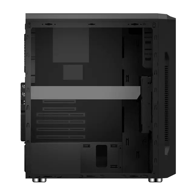 Корпус Wintek Flame D525-B TG, Black, Midi tower - купить в интернет-магазине Forcecom.kz Корпус Wintek Flame D525-B TG, Black, Midi tower