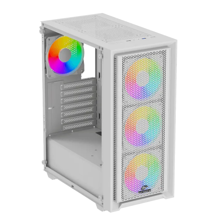 Корпус Wintek Apollo 802-W-M TG [Midi Tower, 3x 120 мм ARGB, белый]