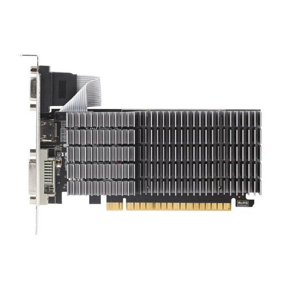 Видеокарта Maxsun MS-GT710 LP 2G [2 ГБ, GDDR3, 64 бит, VGA, DVI, HDMI]