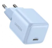 Зарядное устройство Ugreen X512 на 1xUSB C, 20W, QC4.0/PD3.0, Gan X, голубой, 55555