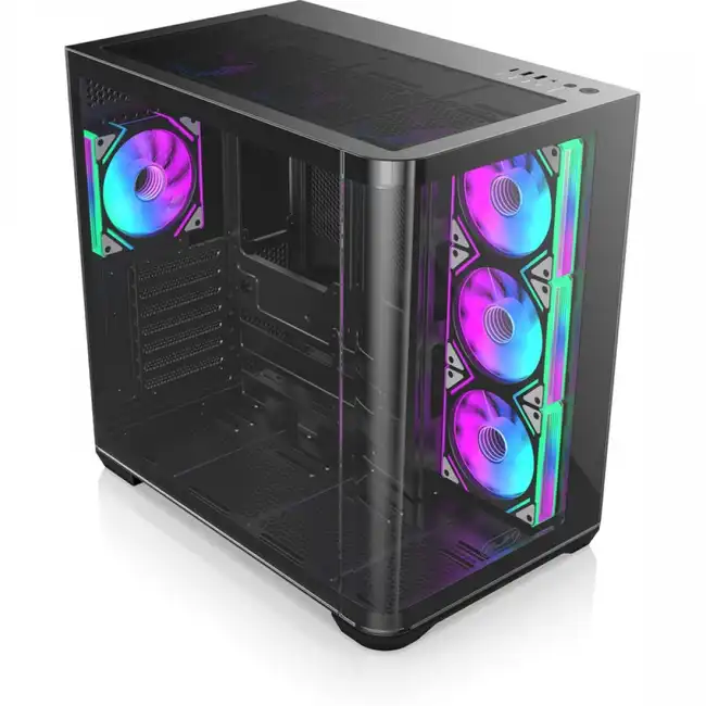 Корпус Raijintek ATREUS BT7 [Midi Tower, 7 x 120 мм ARGB, черный]