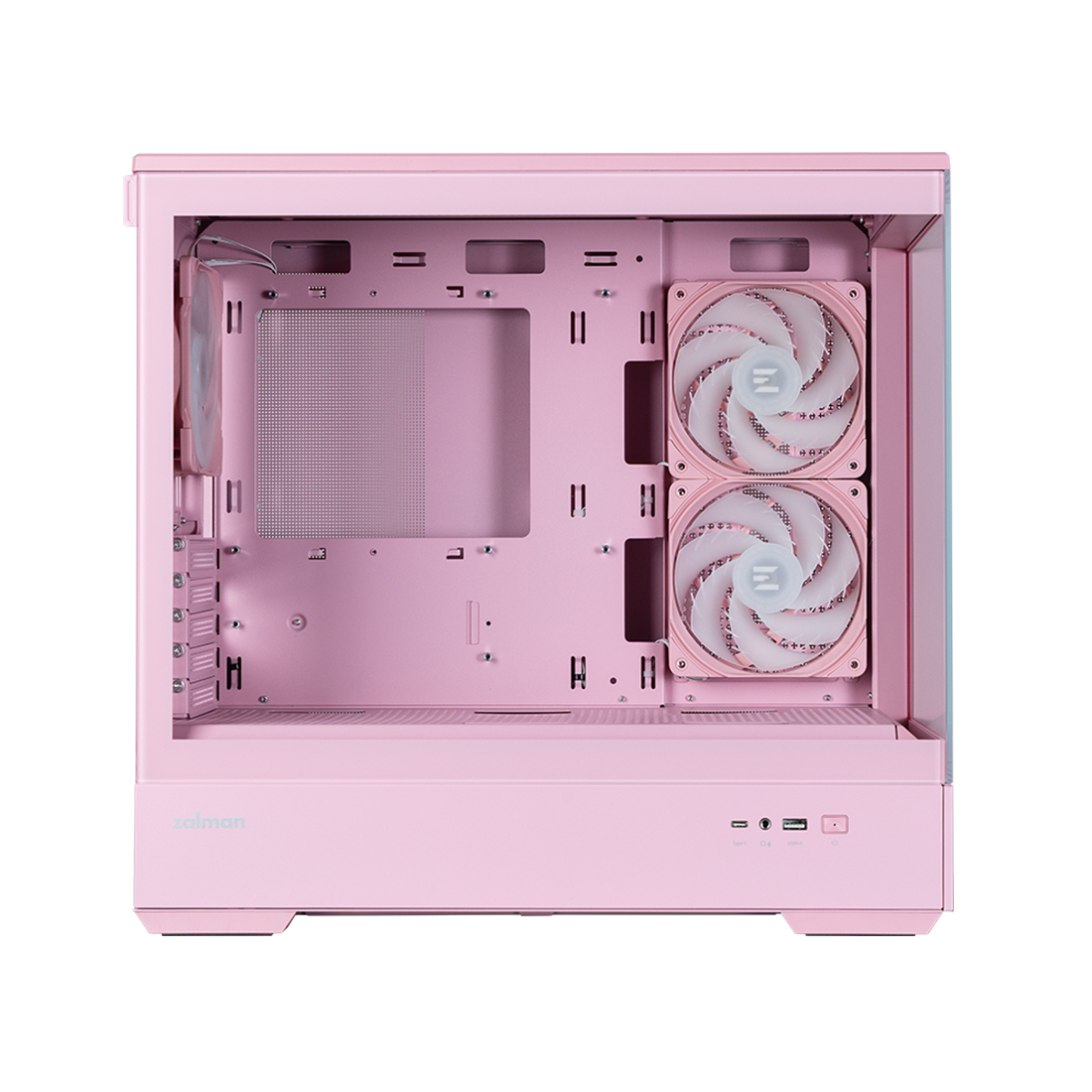 Корпус Zalman P30 PINK V2 [Mini Tower, 3 x 120 мм, розовый]