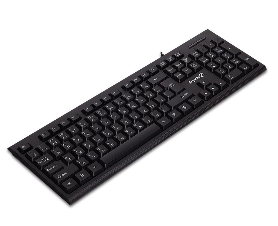 Клавиатура X-Game XK-100UB [мембранная], Мембранная/ Проводная/ Клавиш - 104/ (En, Kz, Ru)