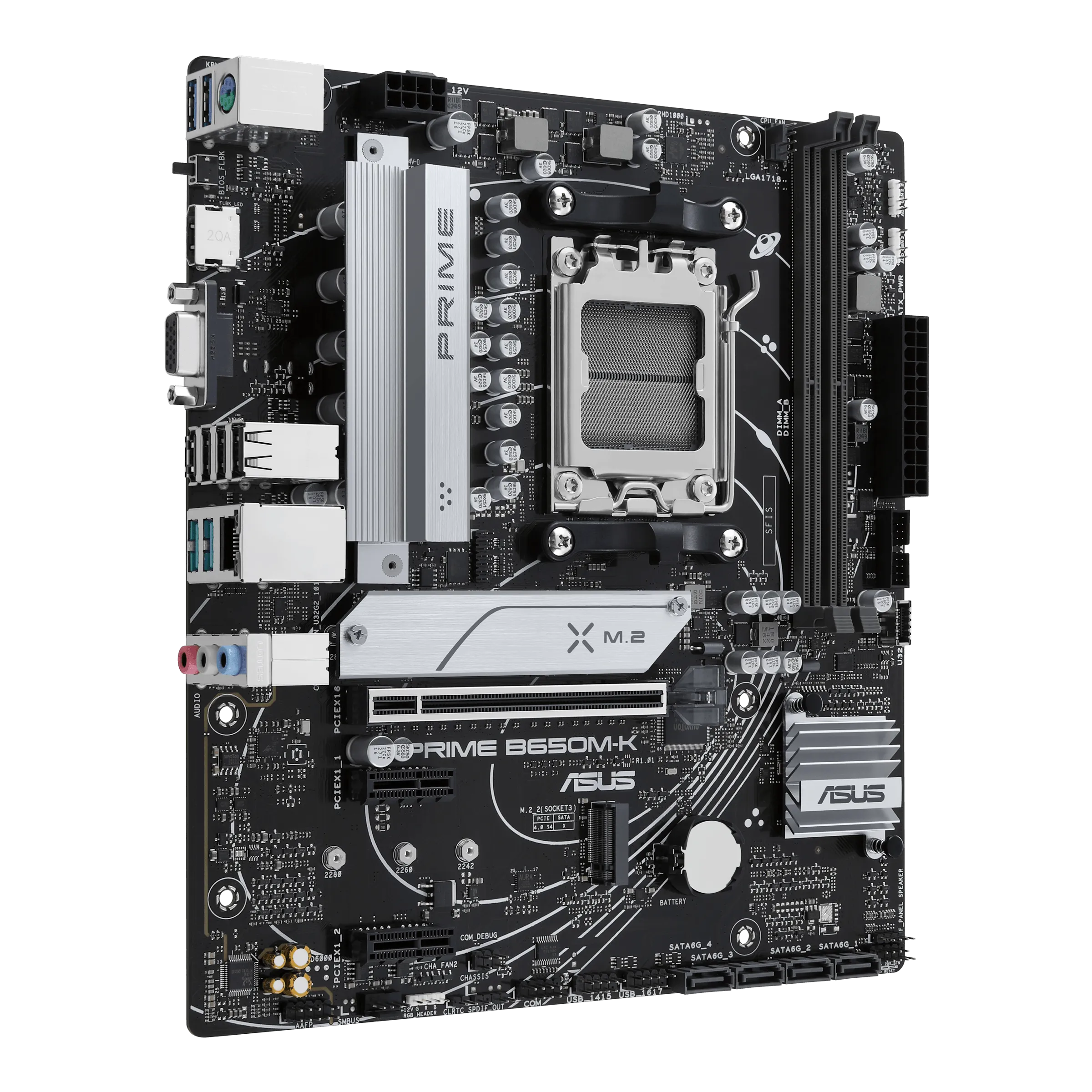 Материнская плата Asus PRIME B650M-K [AM5, AMD B650, 2xDDR 5, 2xM.2, 1xPCI-E x16, Micro-ATX]