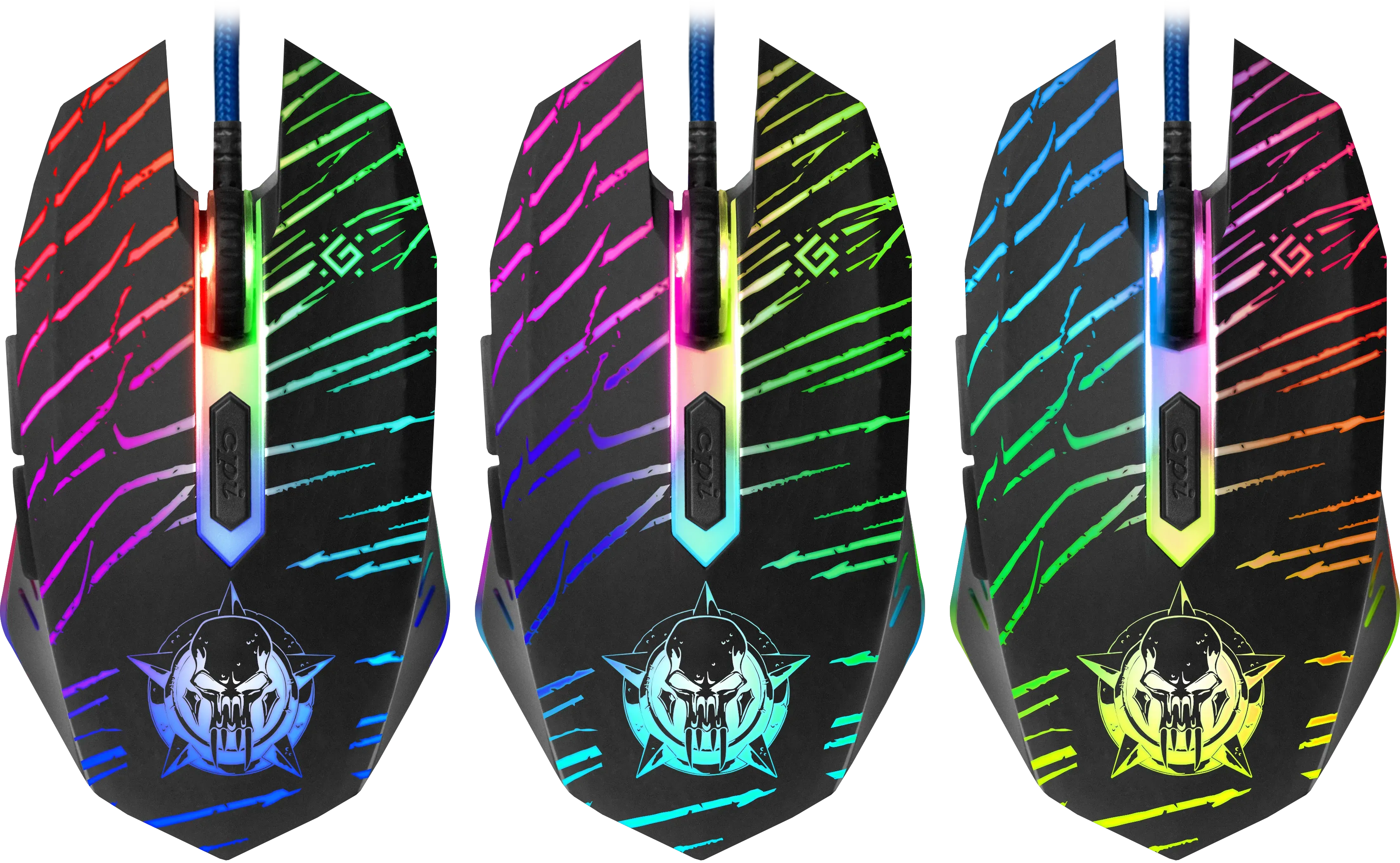 Мышь Defender Dark Agent GM-590L (52590) [проводная, светодиодная, 12800 DPI, подсветка, черная]