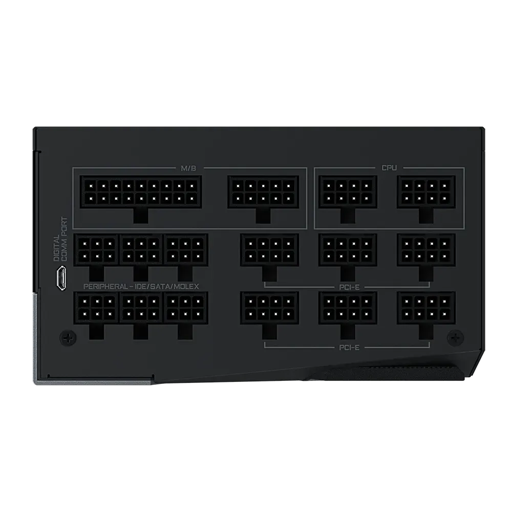 Блок питания Gigabyte AORUS P1200W 80+ PLATINUM MODULAR (GP-AP1200PM) [1200 Вт, 80 PLUS Platinum, 16x SATA, 10x 6+2 pin PCIe, 2x 4+4 pin CPU, EPS12V, ATX]