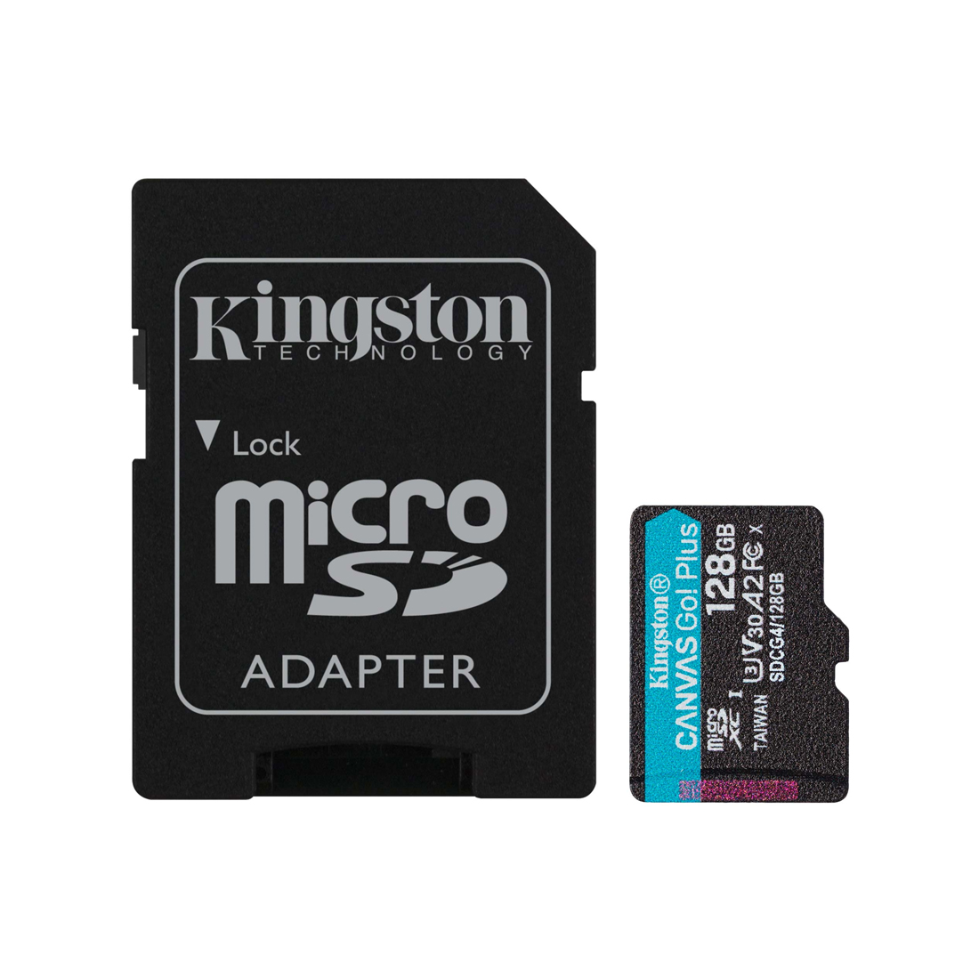 Карта памяти Kingston Canvas Go! Plus 128GB (SDCG4/128GB) с адаптером SD