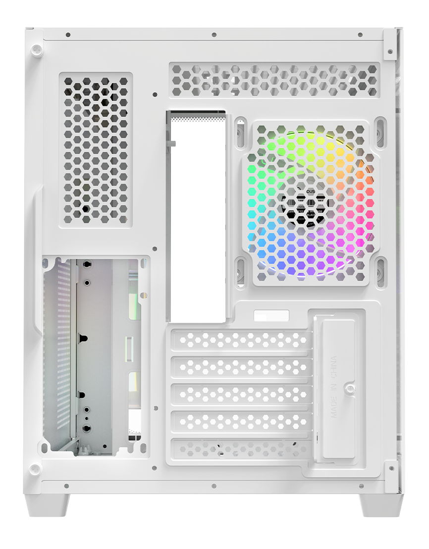 Корпус Ocypus Iota C50 Curve ARGB (Iota-C50-WHD300CD-GL) [Mini Tower, 3 x 120 мм, белый]