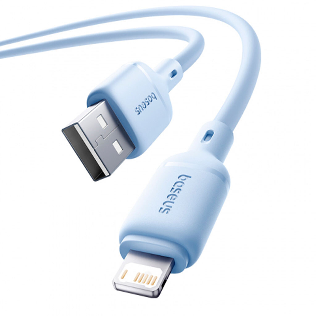 Интерфейсный кабель Baseus Silky USB to iP 2.4A 1m Galaxy Blue (P10377702313-00)