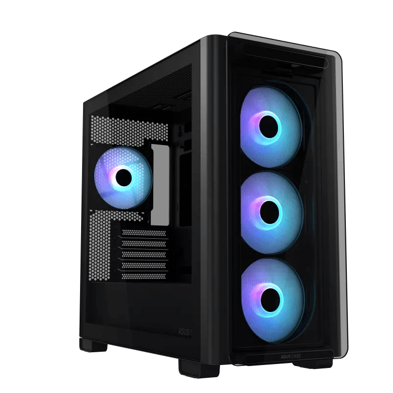 Корпус Asus A23 PLUS TG ARGB BLACK [Mini Tower, 4х 120 мм, черный]