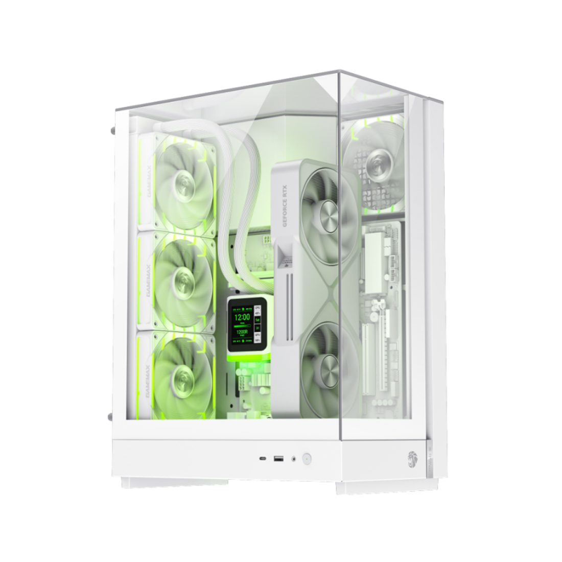 Корпус GameMax T20 White (9101-1000R0002) [Midi Tower, 2х 120 мм ARGB, белый]