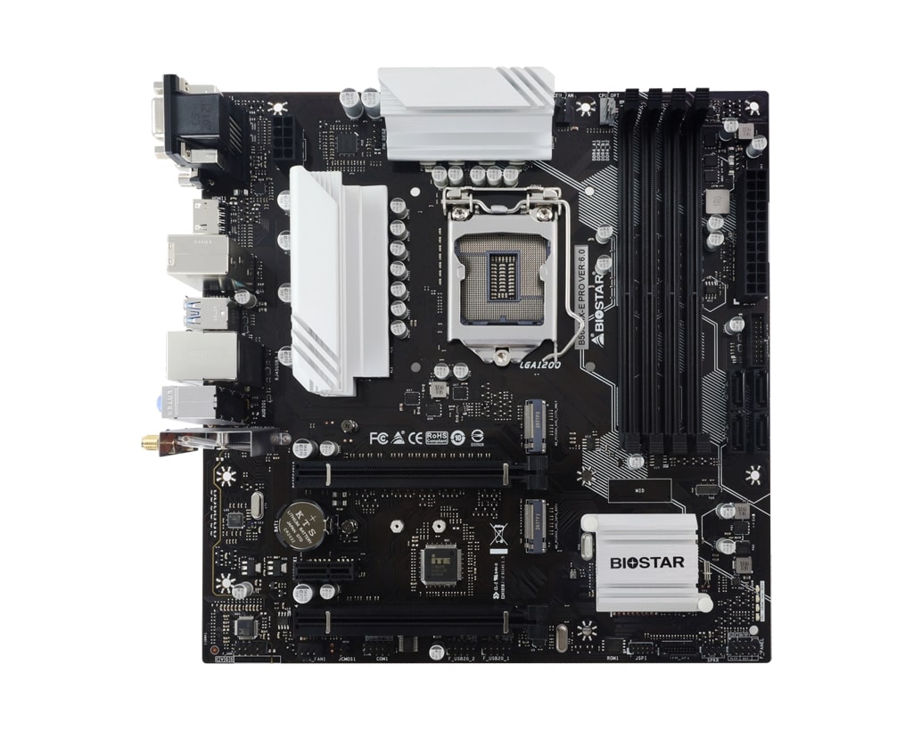 Материнская плата Biostar B560MX-E PRO [LGA 1200, Intel B560, 4xDDR 4, 2xM.2, 2xPCI-E x16, Micro-ATX]