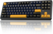 Клавиатура Aula F87 (F87 G/W3 BDO) [механическая, проводная + беспроводная, RGB подсветка, Leobog Graywood V3, черная]
