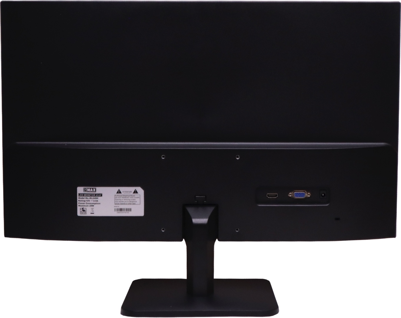 Монитор QMAX KL249H, 23.8" IPS, FHD, 75 Гц, 2 мс, VGA (D-Sub), HDMI, черный