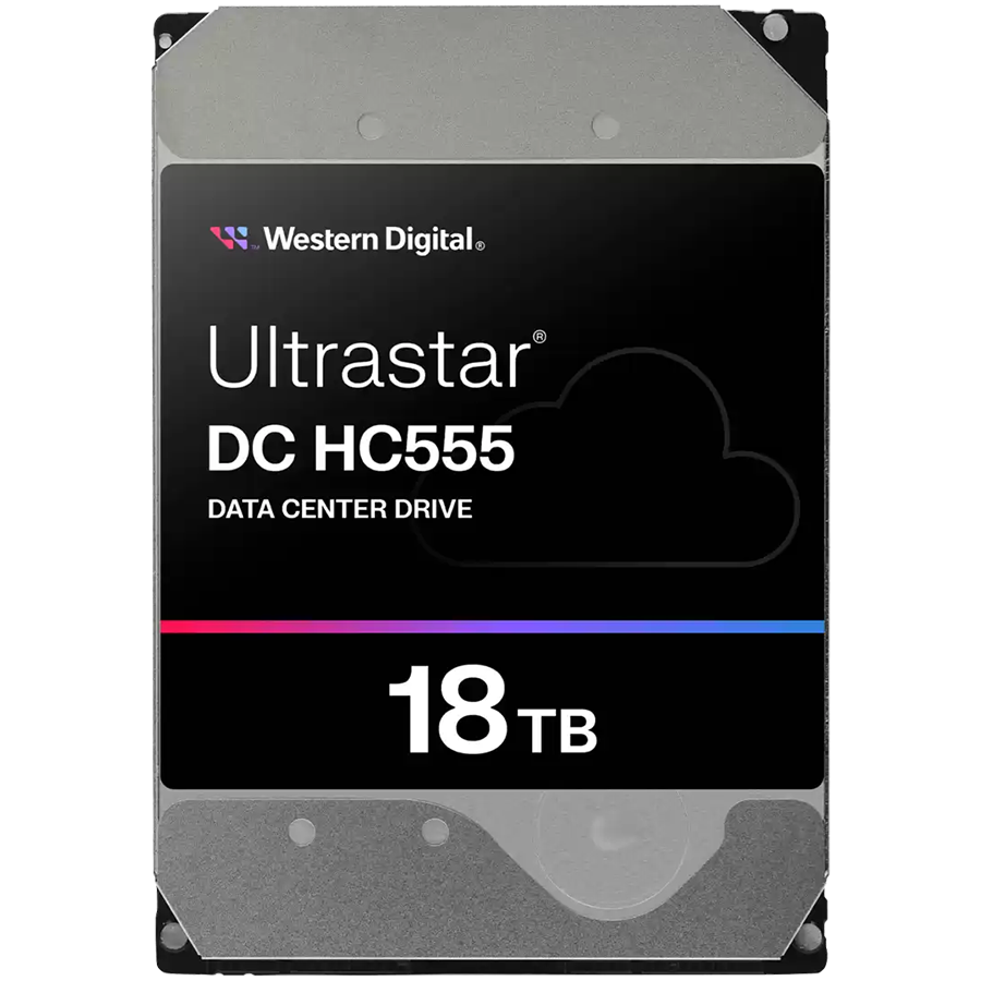 Жесткий диск Western Digital ULTRASTAR DC HC555 (WUH722018CLE6L4) [18 ТБ, 3.5", SATA III, 7200 об./мин, кэш - 512 МБ, корпоративного класса]