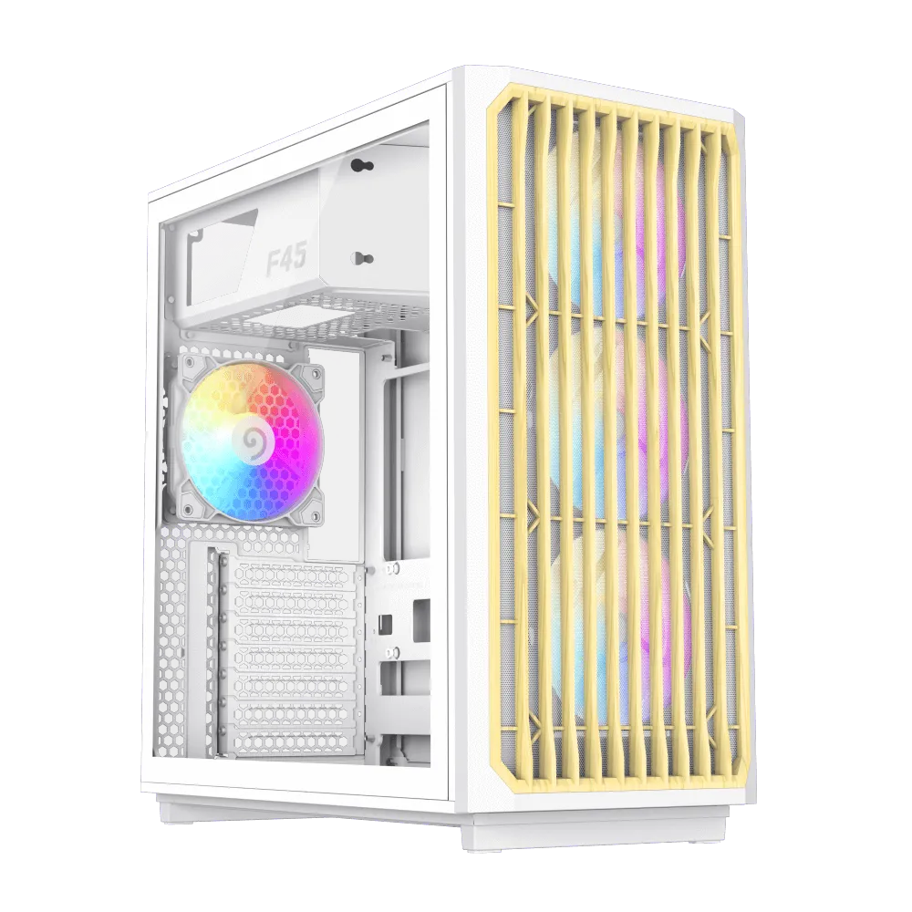 Корпус Gembird F45 WW White (1116-4045R0002) [Midi Tower, 3 x 120x120 мм, белый]