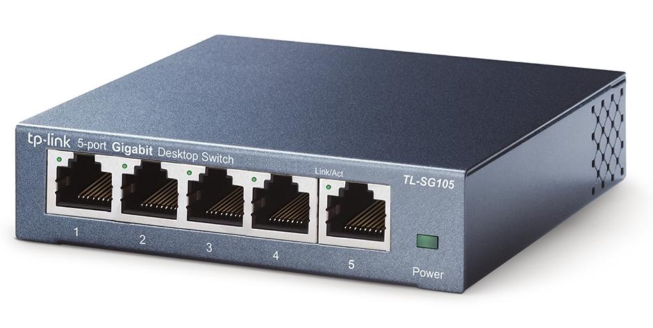 Коммутатор неуправляемый, TP-Link, TL-SG105, 5-port 10/100/1000 Mbit/s - купить в интернет-магазине Forcecom.kz Коммутатор неуправляемый, TP-Link, TL-SG105, 5-port 10/100/1000 Mbit/s