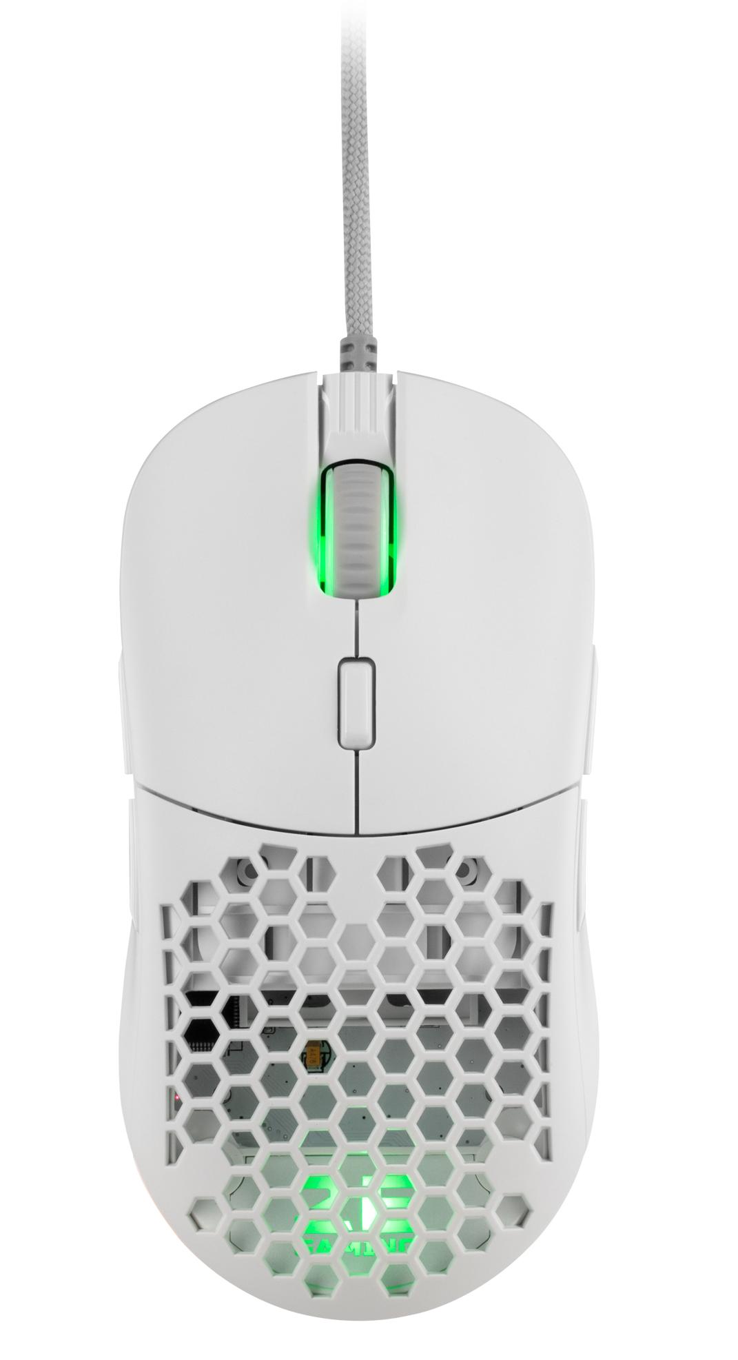 Мышь 2E Gaming HyperDrive Lite (2E-MGHDL-WT) [проводная, светодиодная, 10000 DPI, 1000 Гц подсветка, белая]