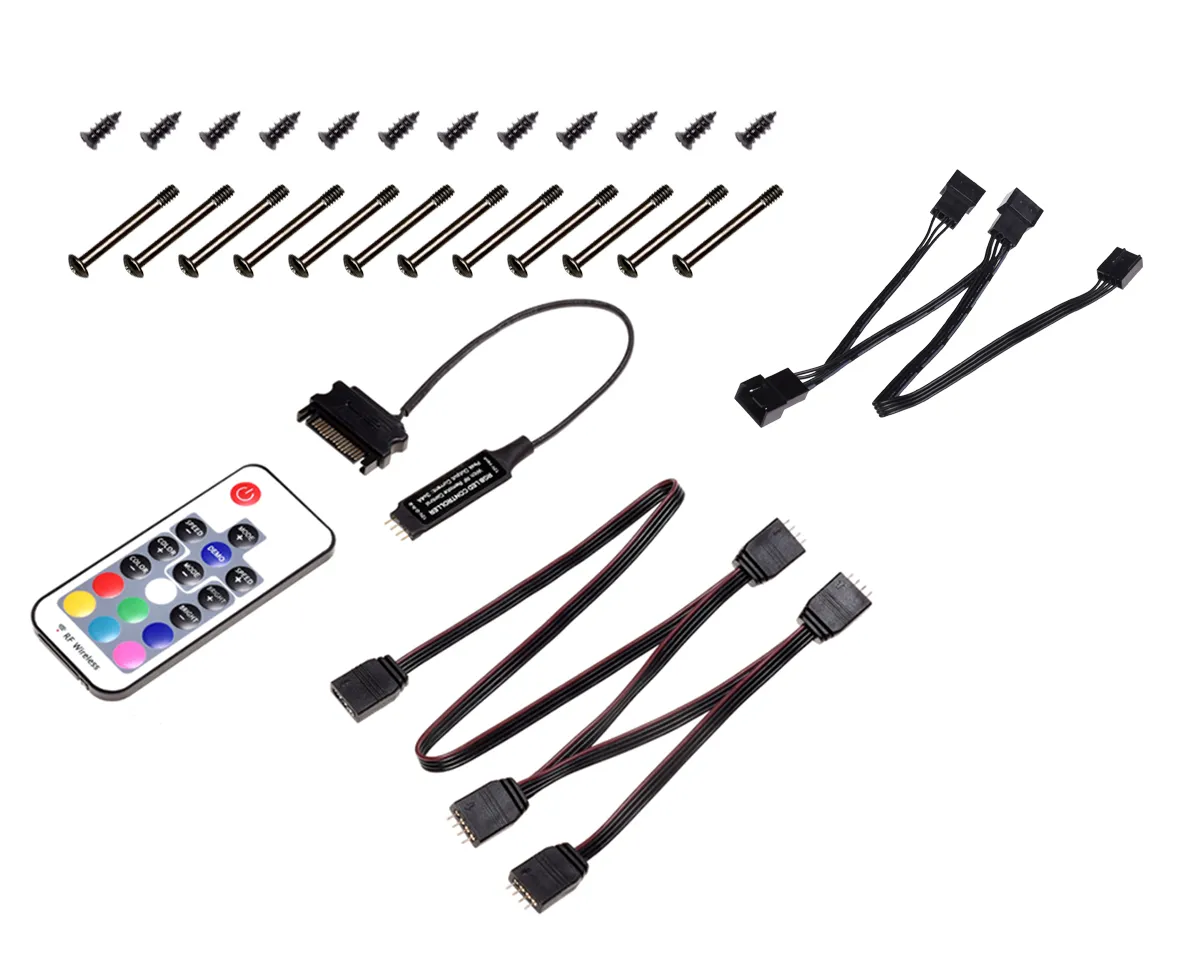 Комплект вентиляторов для корпуса ID-Cooling DF-12025-RGB-TRIO [120 мм, 2000 об/мин, 56.5 CFM, 31.5 дБ, PWM]