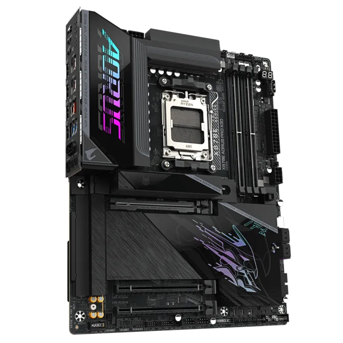 Материнская плата Gigabyte X870E AORUS PRO X3D (X870E A PRO X) [AM5, AMD X870E, 4xDDR 5, 4xM.2, 3xPCI-E x16, Standard-ATX]