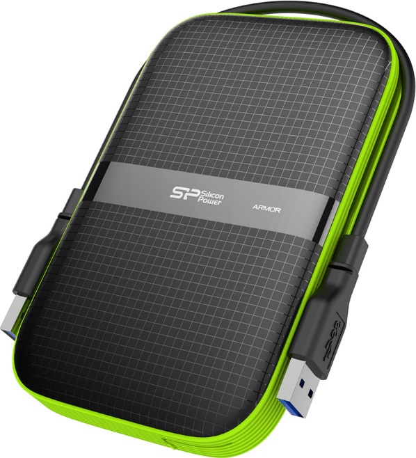 Внешний жесткий диск Silicon Power Armor A60 [SP010TBPHDA60S3K] [1 ТБ, 2.5", USB 3.1, 5400 об/мин, кэш - 8 МБ]