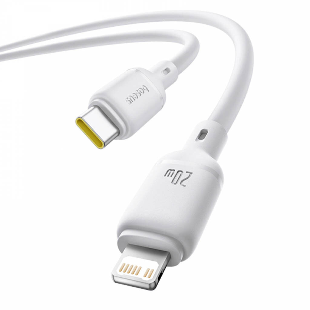 Интерфейсный кабель Baseus Silky Type-C to iP 20W 2m White (P10377700213-01)
