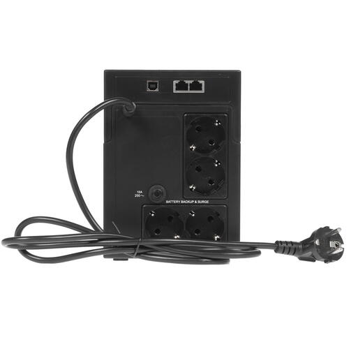 ИБП Ippon Smart Power Pro II 1200 Euro, 1200VA, 720Вт, AVR 162-290В, 4хEURO, управление по USB, RJ-45, LCD