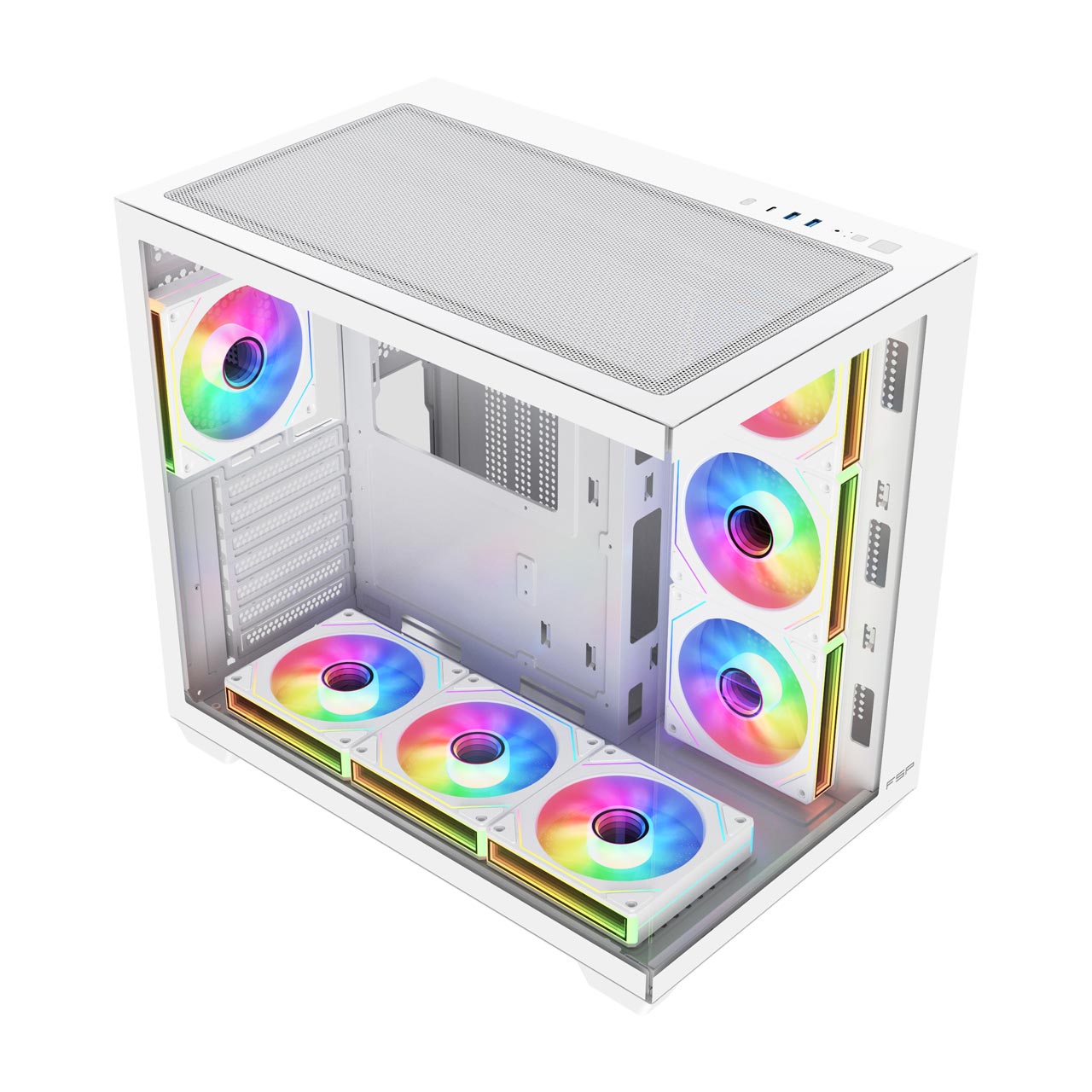 Корпус FSP M341-WA [Midi Tower, 7x 120 мм ARGB, белый]