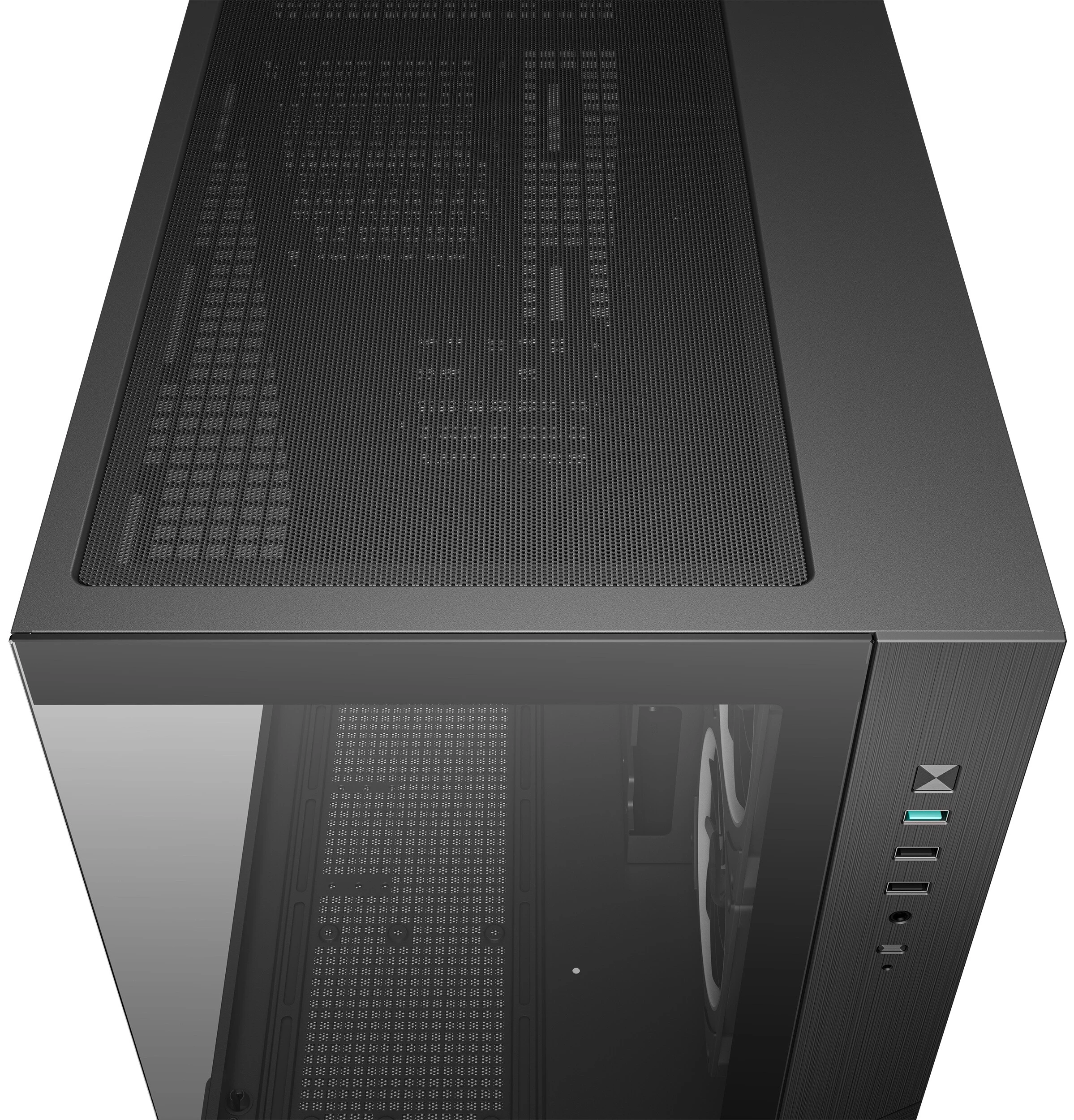 Корпус DeepCool CG330 3F (R-CG330-BKNGM3-G) [Mini Tower, 3 x 120 мм ARGB, Черный]