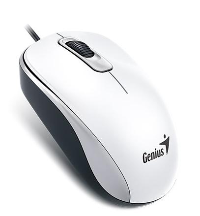 Мышь оптическая Genius DX-110, White [проводная, светодиодная, 1000 DPI]