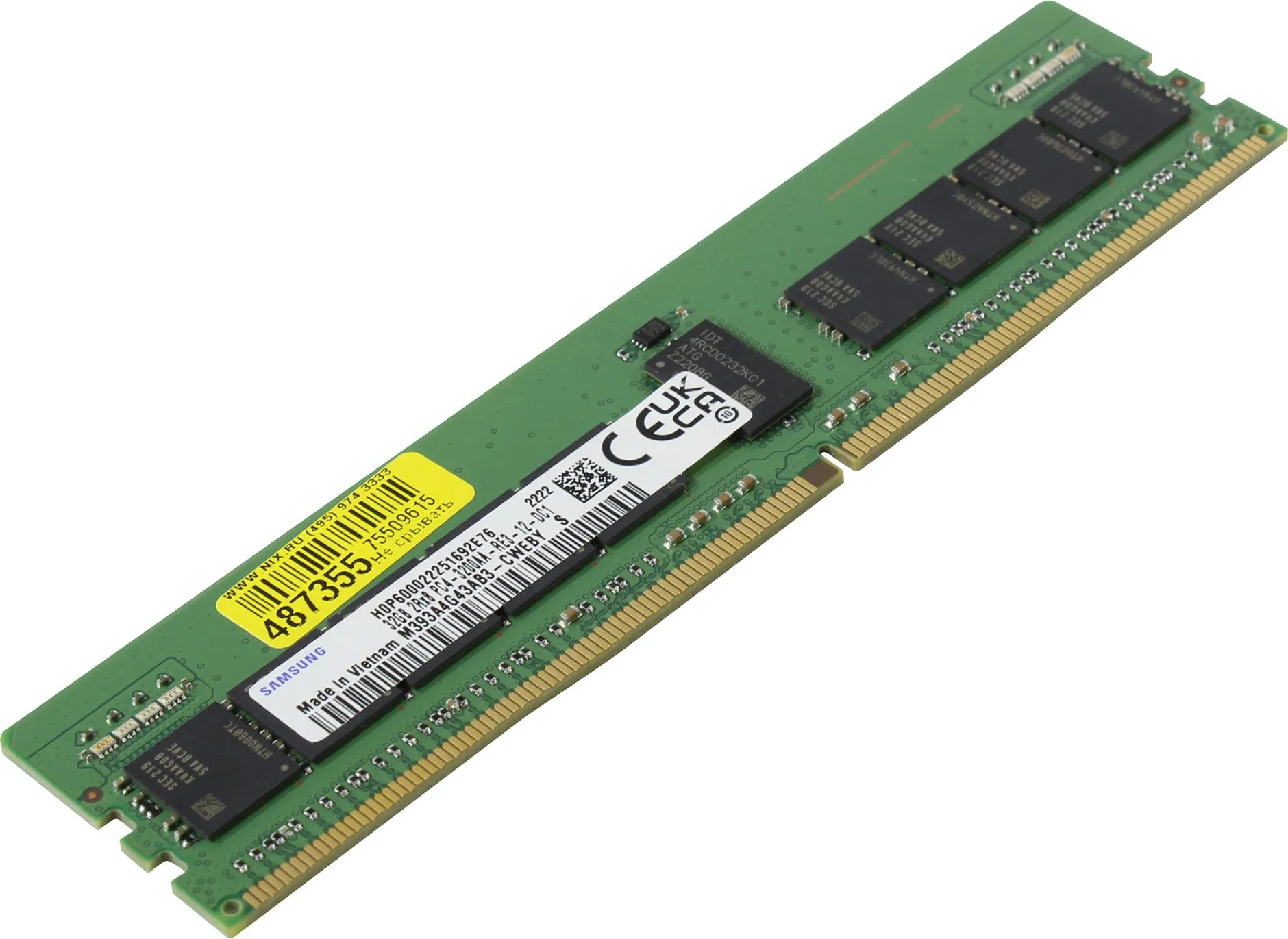 Серверная оперативная память Samsung M393A4G43AB3-CWE [32 ГБ, DDR 4, 3200 МГц, RDIMM]
