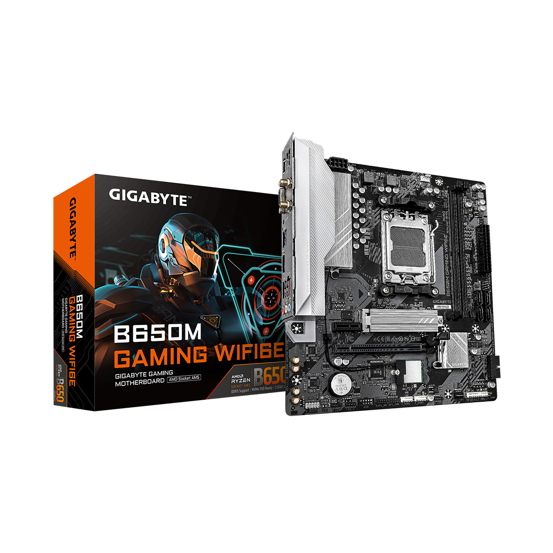 Материнская плата Gigabyte B650M GAMING WIFI6E (B650M GAMING WIFI6E) [AM5, AMD B650, 4xDDR 5, 1xM.2, 1xPCI-E x16, Micro-ATX]