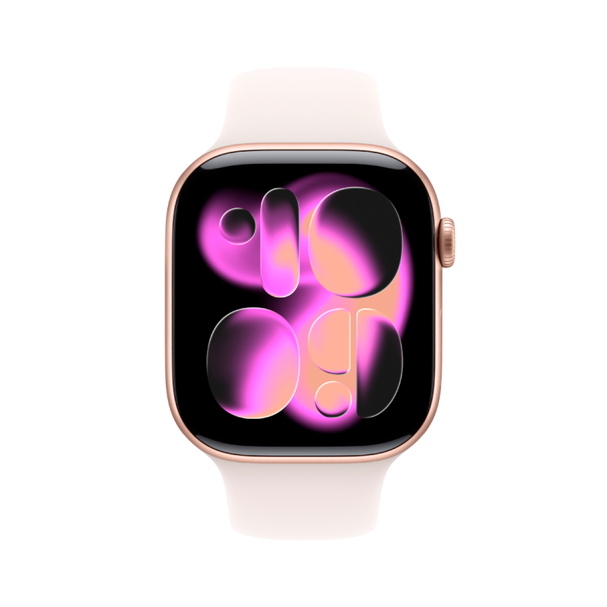 Apple Watch Series 11 GPS 46mm (MEV64RK/A) Rose Gold Aluminium Case with Light Blush Sport Band - S/M, Model A3333, золотистый + розовый