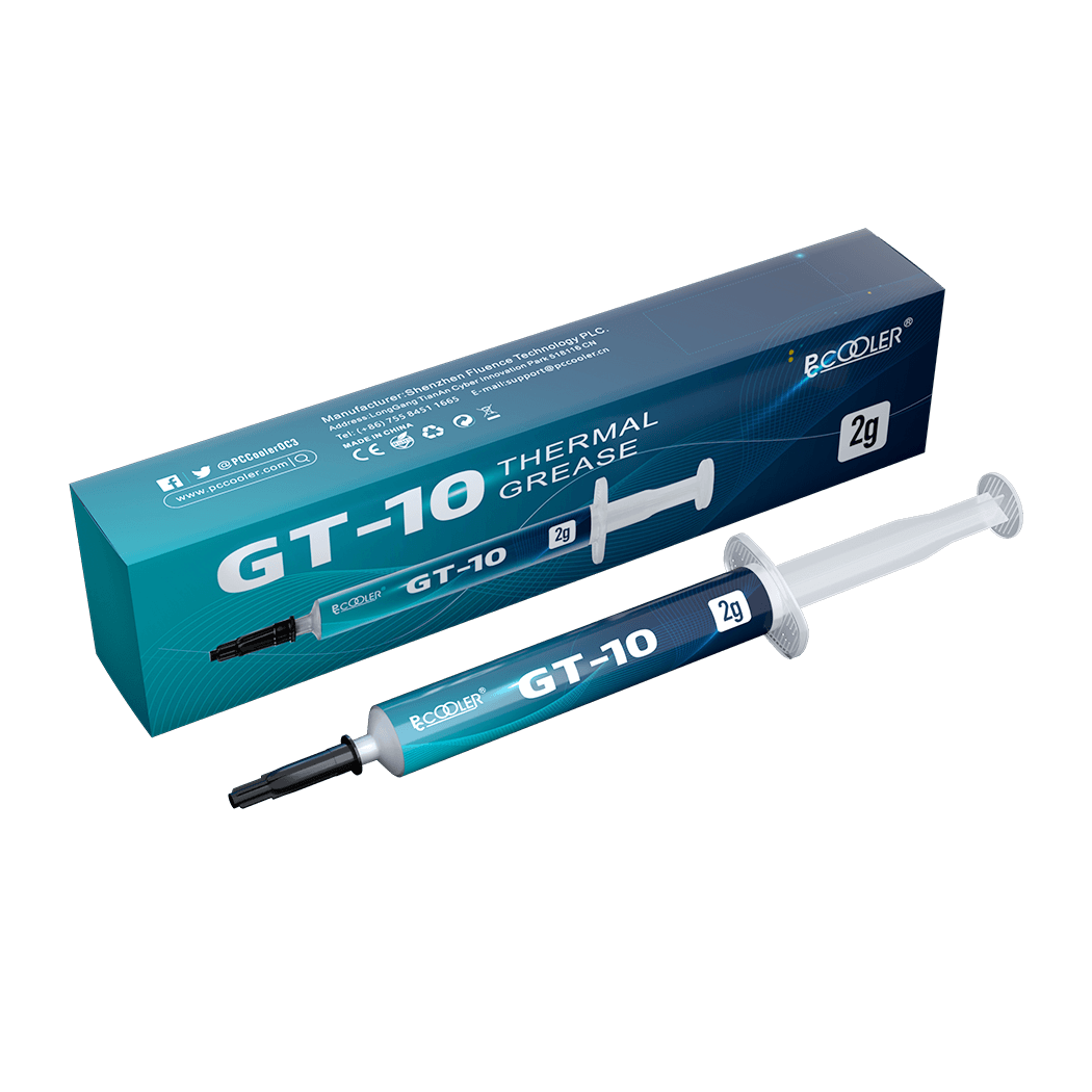 Термопаста PCCooler GT-10 2G Теплопроводность - 9.8 Вт/мК, от -50°С до 250°С. В шприце. 2гр.