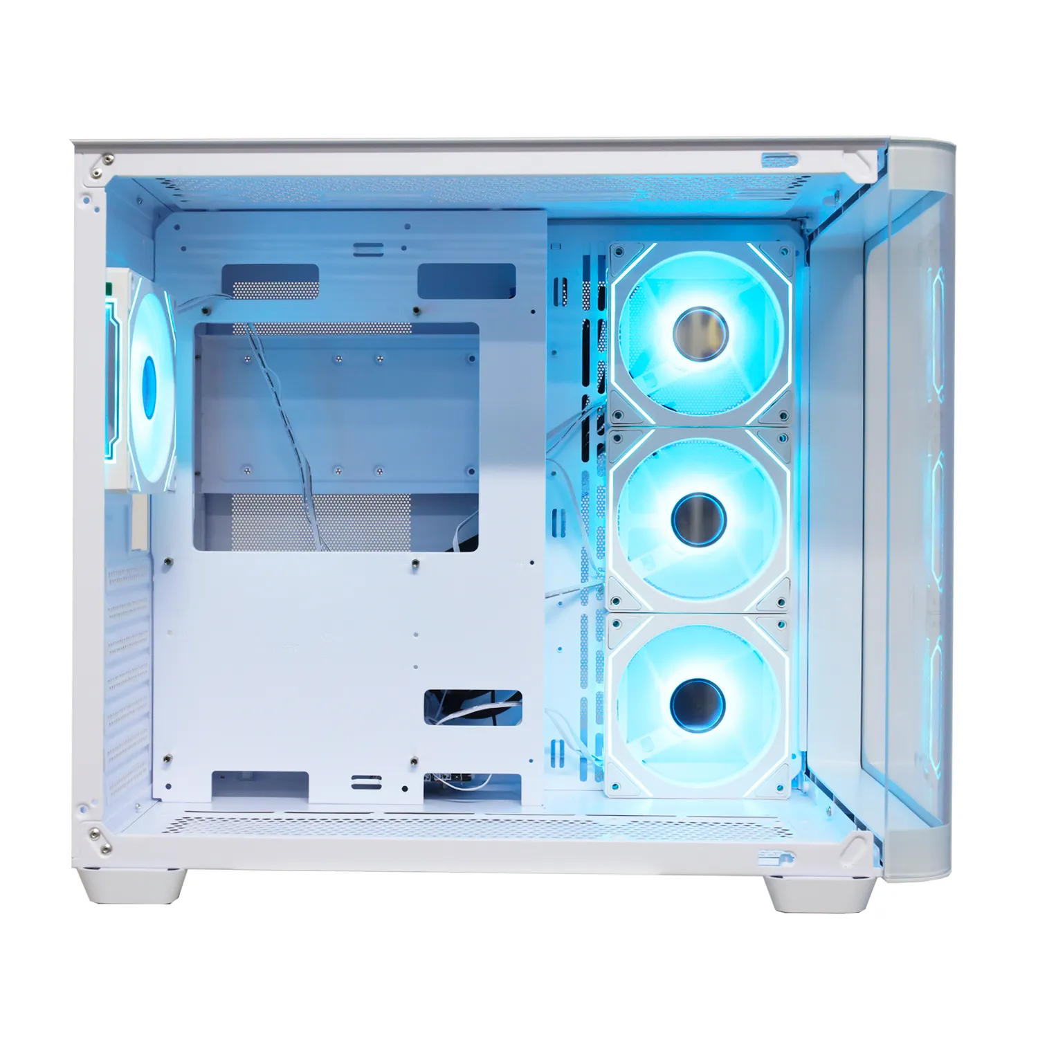 Корпус AeroCool P500C-G-WT-V1 [Midi Tower, 120 мм x 4 ARGB, белый]