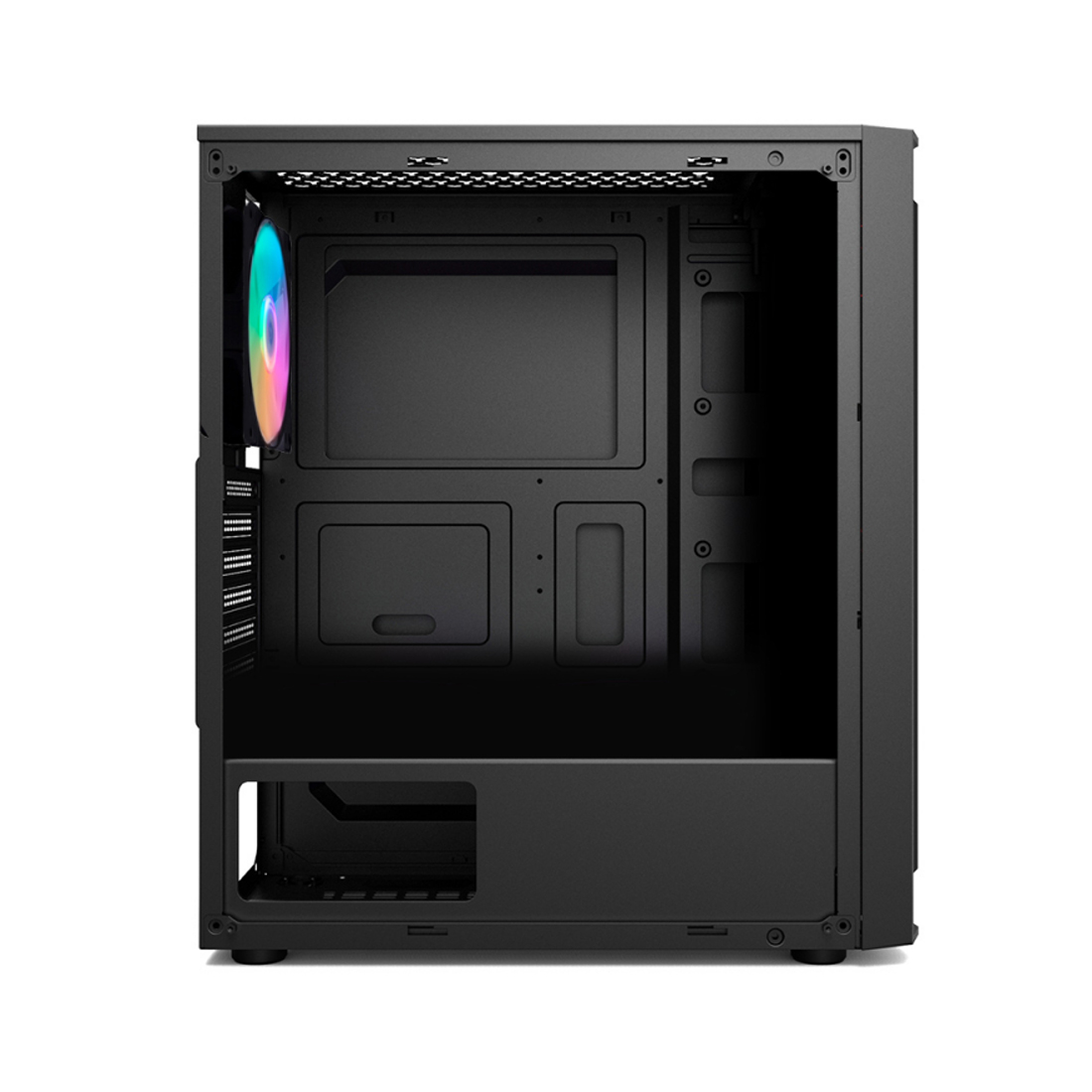 Корпус 1stPlayer Rainbow RB-4-1F5M [Midi Tower, Черный]