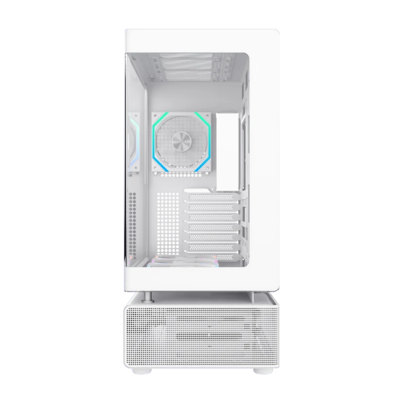 Корпус GameMax N80 WH White (12118000002) [Midi Tower, 6 x 120мм ARGB, белый]