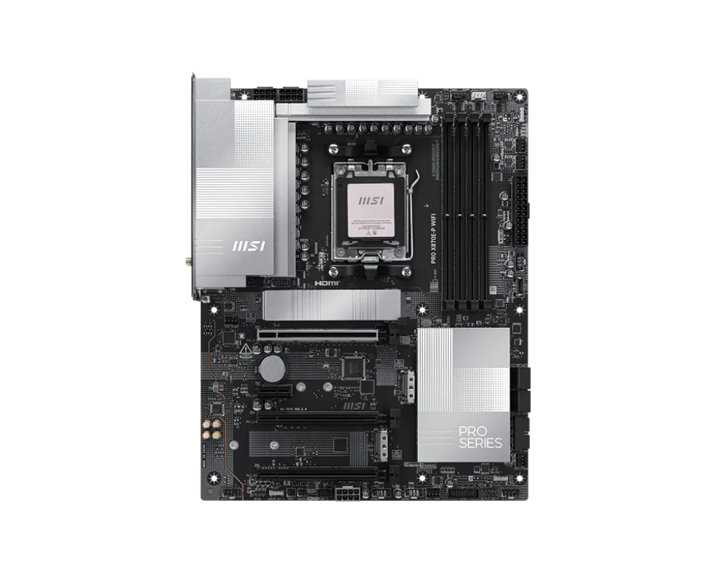 Материнская плата MSI PRO X870E-P WIFI [AM5, AMD X870E, 4xDDR 5, 3xM.2, 3xPCI-E x16, Standard-ATX]