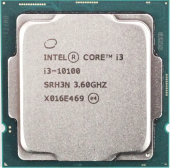 Процессор Intel Core i3 10100 [LGA 1200, 4 x 3.6 ГГц, TDP 65 Вт, OEM]