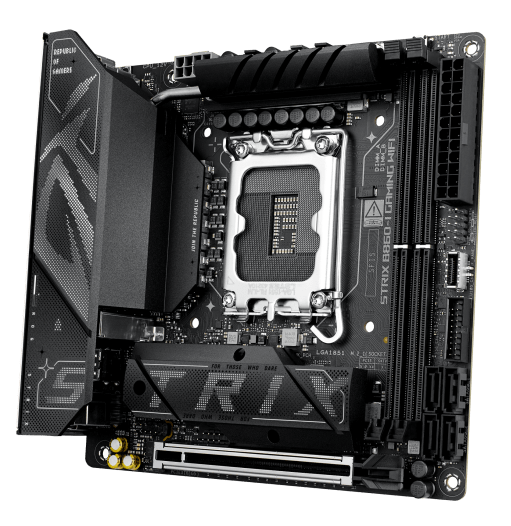 Материнская плата Asus ROG STRIX B860-I GAMING WIFI [LGA 1851, Intel B860, 2xDDR 5, 2xM.2, 1xPCI-E x16, Mini-ITX]