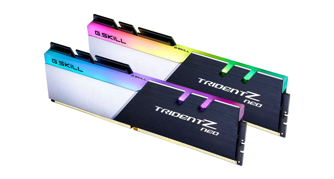 Комплект оперативной памяти G.Skill Trident Z Neo RGB (F4-3600C16D-32GTZNC) [32 ГБ, DDR 4, 3600 МГц, 1.35 В, подсветка, KIT]