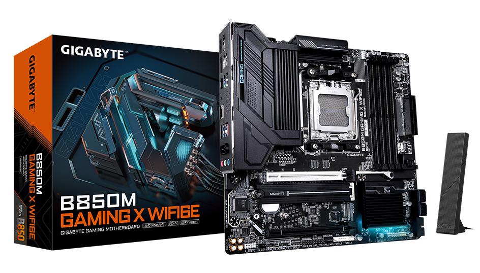 Материнская плата Gigabyte B850M GAMING X WIFI6E [AM5, AMD B850, 4xDDR 5, 2xM.2, 2xPCI-E x16, Micro-ATX]