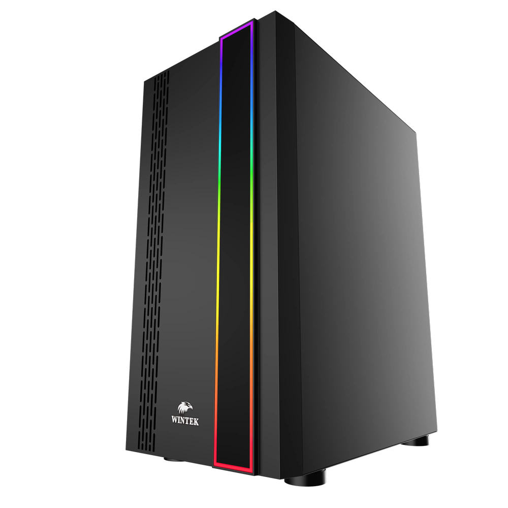 Корпус ПК без БП Wintek Smart H35TG TG, черный - купить в интернет-магазине Forcecom.kz Корпус ПК без БП Wintek Smart H35TG TG, черный