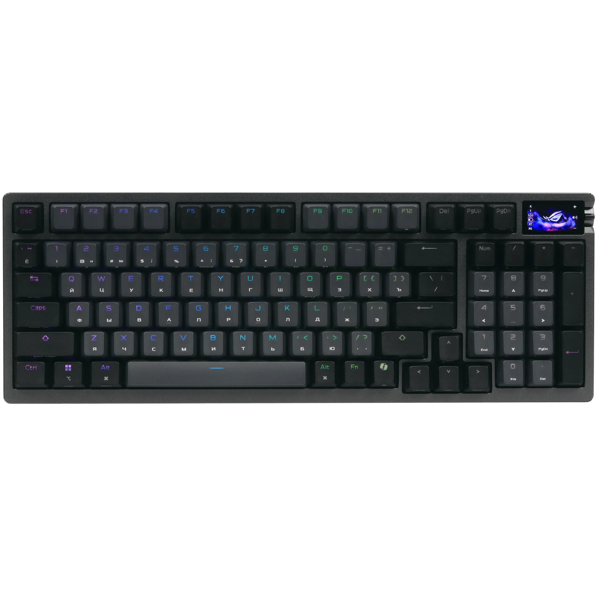 Клавиатура Asus M901 ROG AZOTH 96 (90MP040H-BKRA20) [Магнитная, беспроводная, клавиш - 96, подсветка, черная]